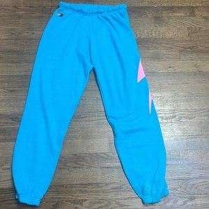 Aviator Nation Bolt Sticht sweatpants NEON BLUE
